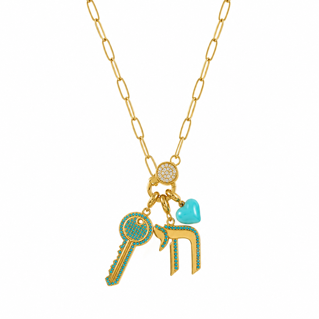 Key Life Love Necklace