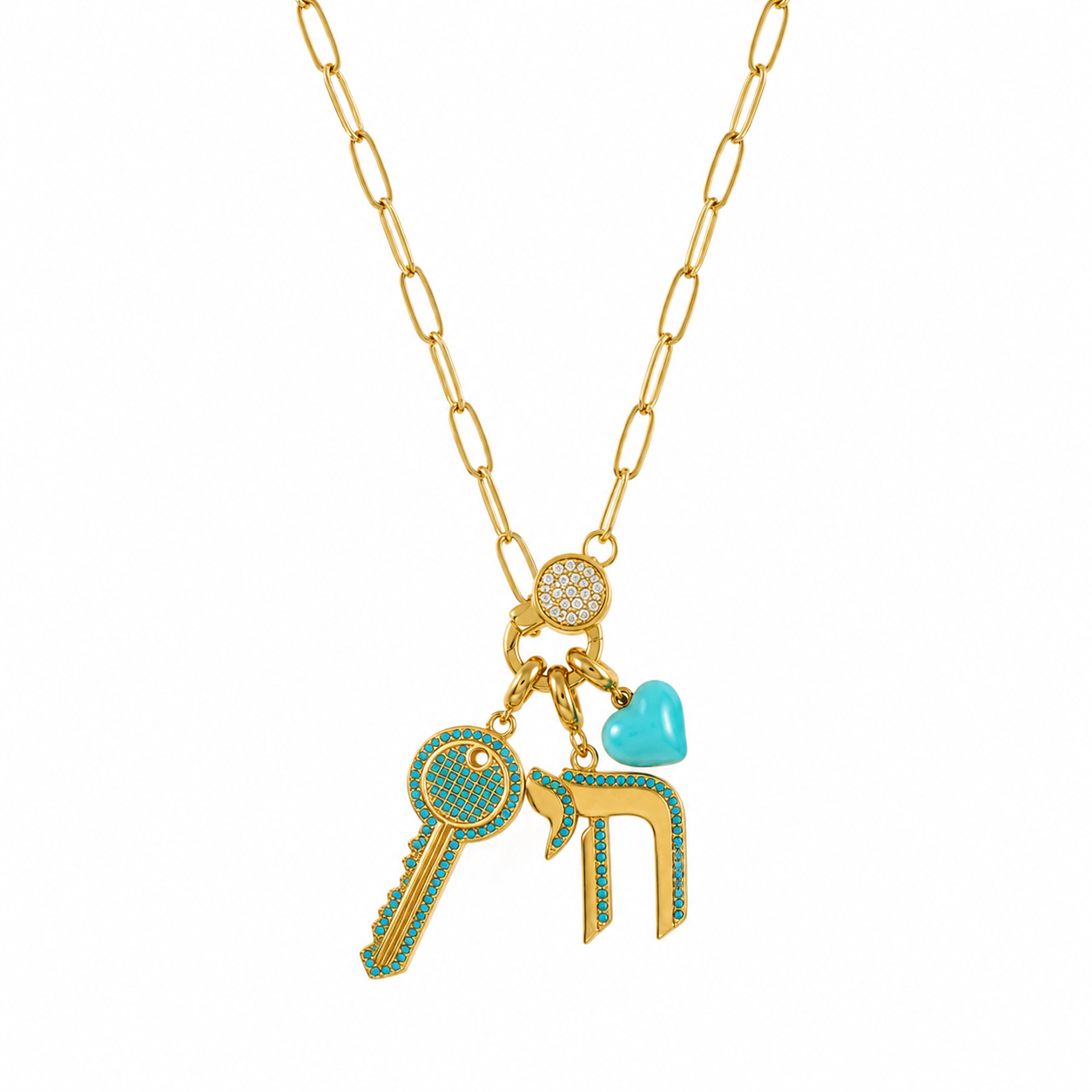 Key Life Love Necklace